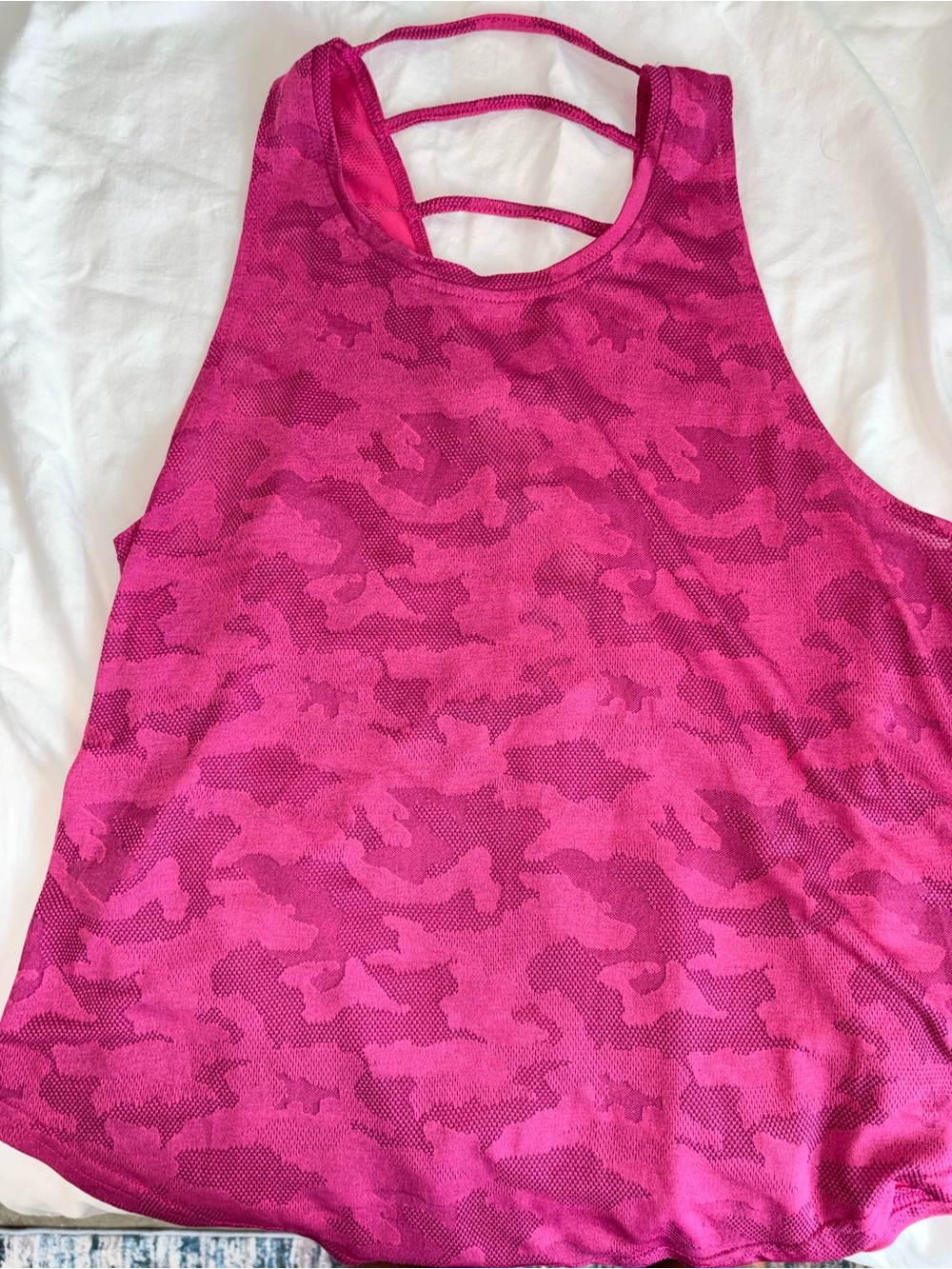 SHEIN workout tank, cut out back design